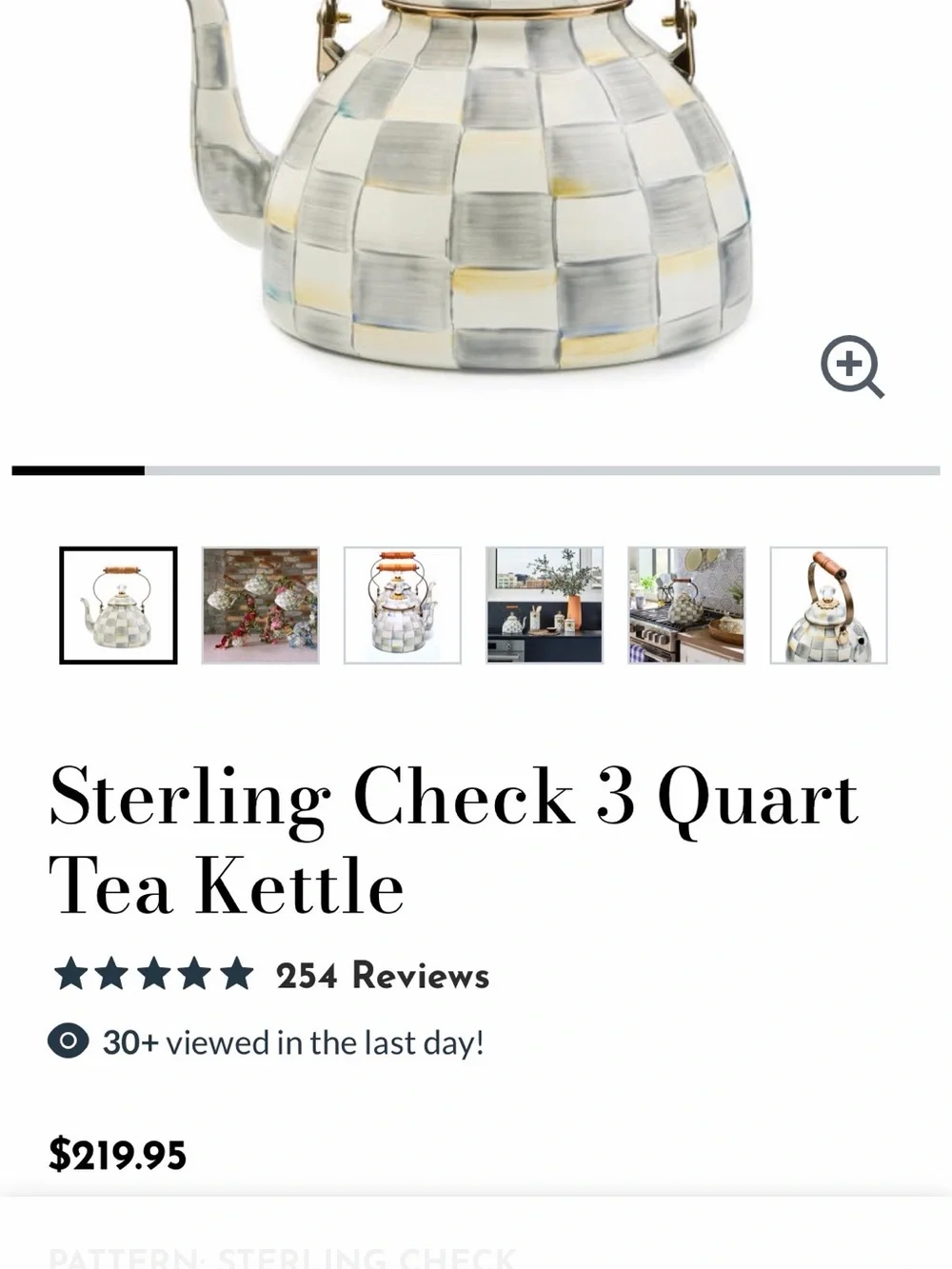 MC sterling check 3 quart kettle